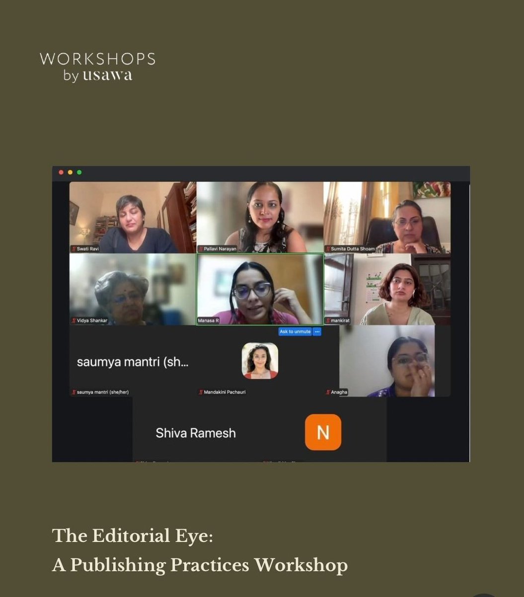 usawamag's tweet photo. Stories are written by writers, but shaped by editors.
Thank you to everyone who joined The Editorial Eye: A Publishing Practices Workshop by Dr. Pallavi Narayan ✨
#publishingworkshops #workshopsbyusawa https://t.co/97SbL04VI7