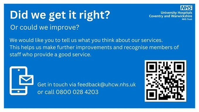 @UHCW_PatientExperience tweet media