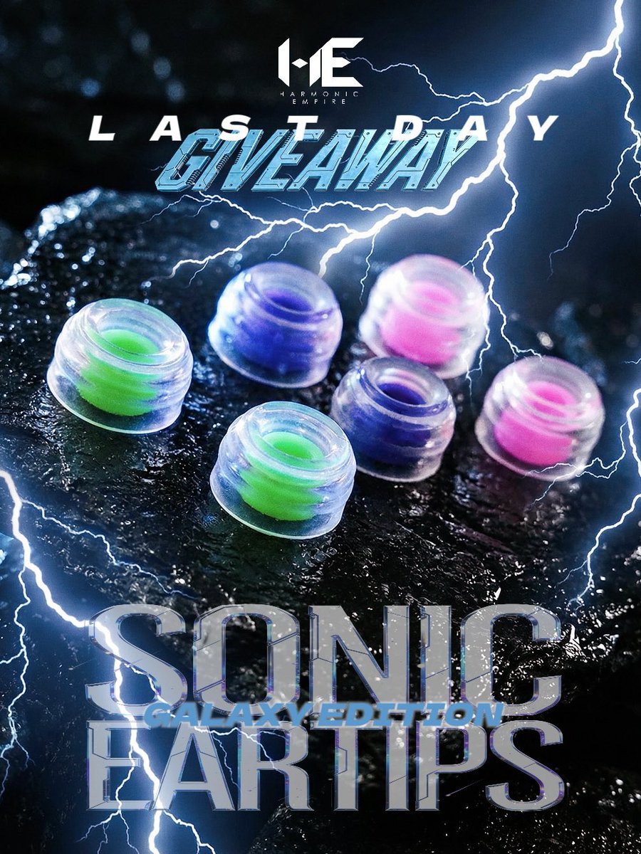 official_he2025's tweet photo. Work pause! 🛑 

Giveaway ends today — last chance to grab the SONIC Eartips Galaxy Edition for FRER! 🎁 

Don't sleep on it!

———

Don’t miss an update follow our socials:

HE Official Website
https://t.co/CbBSohBgPm

HE AliExpress
https://t.co/co0OwEMMqB

Facebook
https://t.co/YbTSaDMC46

Instagram
https://t.co/yLWgekTwfb

X
https://t.co/z7FWBFnHGk

YouTube
https://t.co/XtDyGPqn36

#HarmonicEmpire #SONICEartipsGalaxyEdition