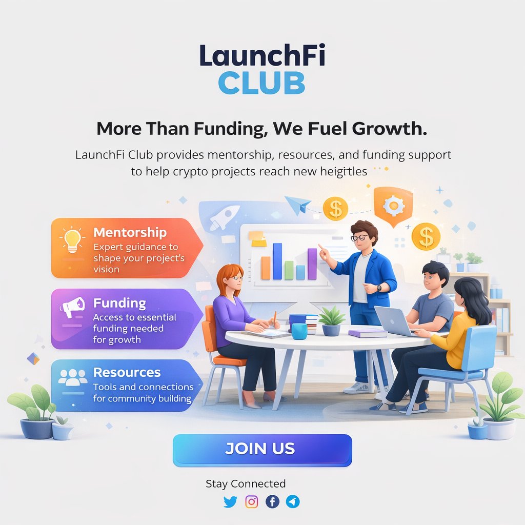 launchficlub's tweet image. Mentorship from our experts, funding from the investors, and our tools at your disposal.

#LaunchFi #Launchpad