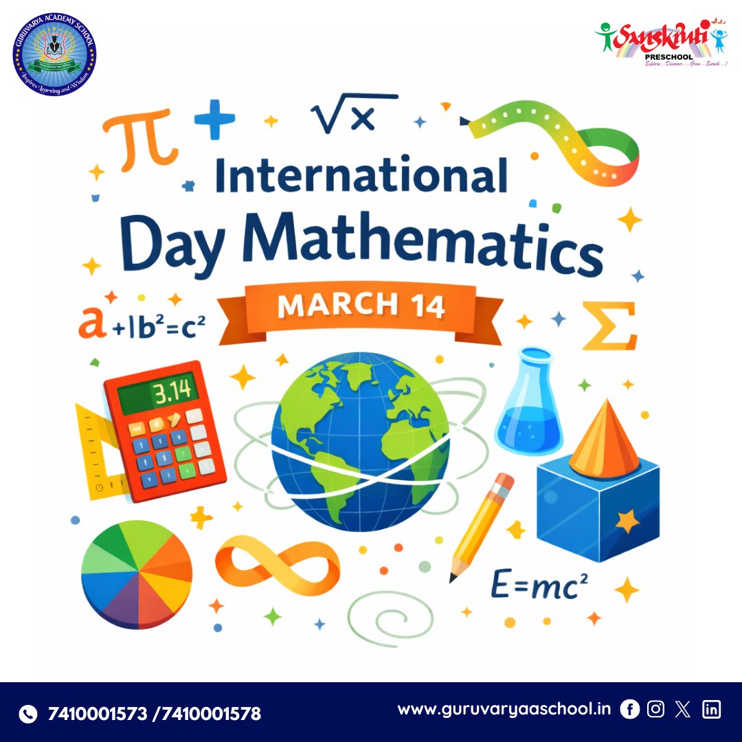 🔢 Celebrating the beauty of numbers on International Day of Mathematics!

#InternationalDayOfMathematics #MathDay #LoveMath #STEM #Mathematics #ProblemSolving #Learning #Education #Numbers #MathIsFun