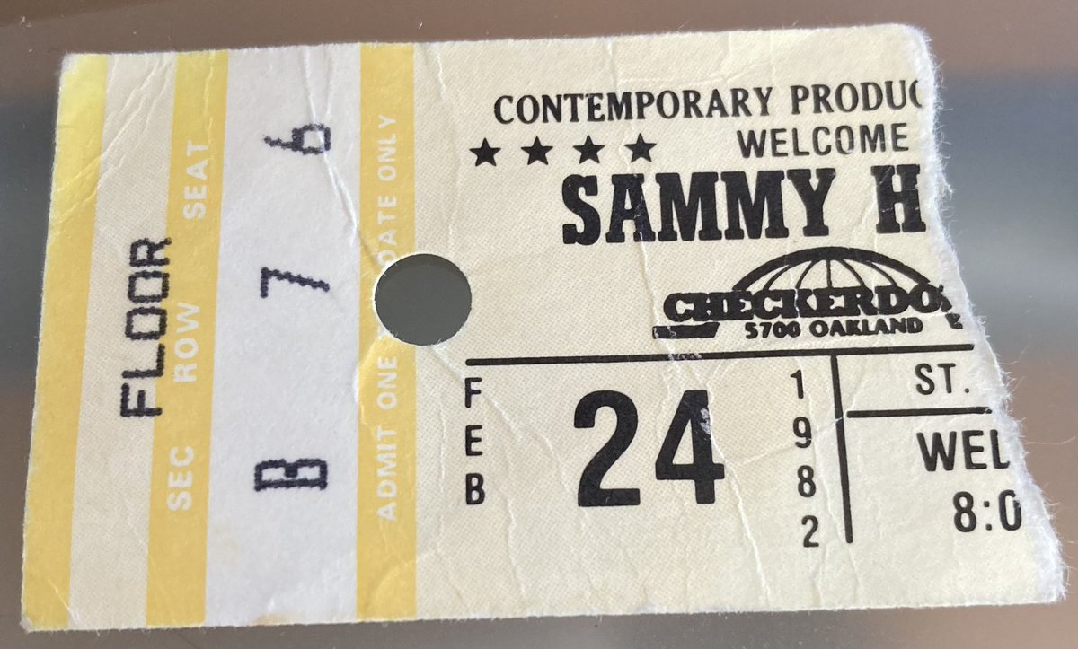 Captain_Concert's tweet photo. @sammyhagar Enjoyed the book, met you briefly and got it signed in St. Louis, one of the places where it all began! My stub from back in the day. See you again this summer! 🤘 🎸 🤘 @KSHE95 @ADsXe @lernvsradio @TimVirgin @EddieTrunk https://t.co/uWgyIqDlOl