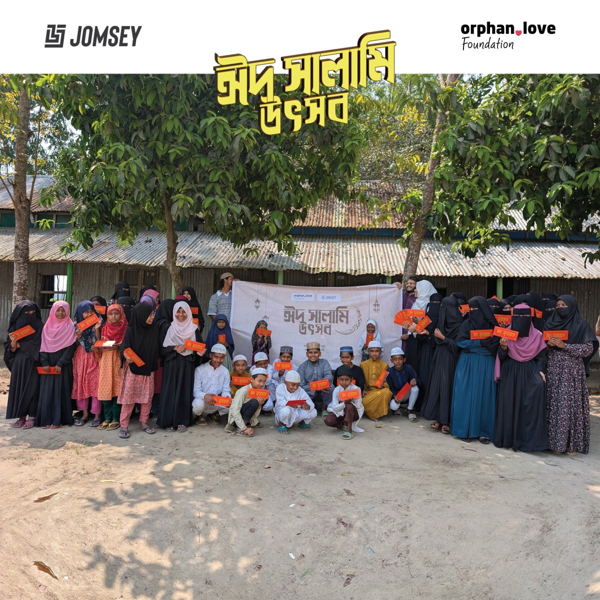 OrphanLoveFdn's tweet photo. Does #Eid really feel complete without Eidi? We all receive Eidi from our loved ones, but what about #orphan children? Orphan Love Foundation, together with JOMSEY, arranged a small Eidi celebration for a group of orphaned kids. #eidmubarak https://t.co/7QzBXMdyu0
