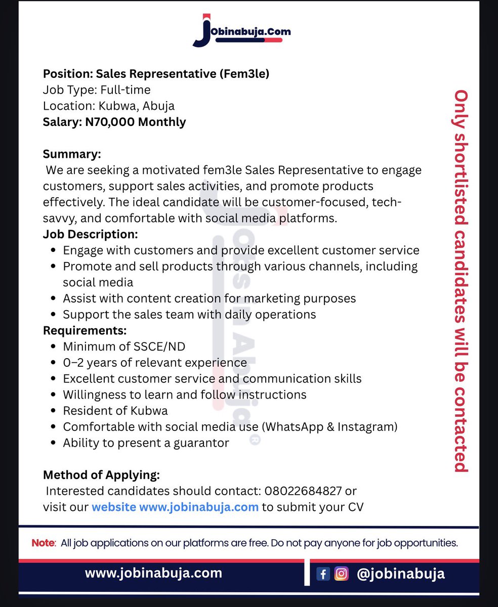 #jobsinabuja