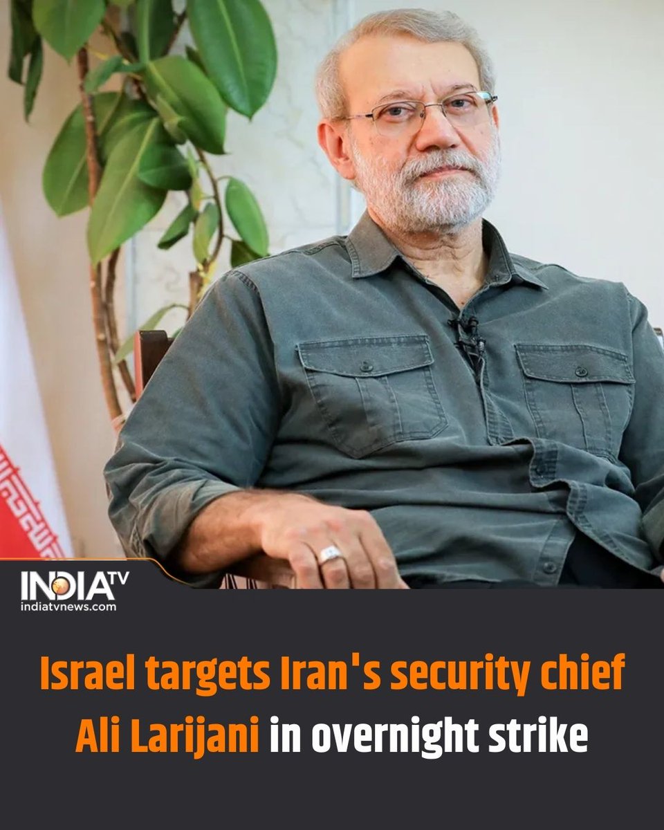 indiatv's tweet image. Israeli media claimed that its military targeted Iran's security chief, Ali Larijani, in an overnight airstrike. However, it remains unclear if Larijani, was killed or injured in the strike

Read details here:
tinyurl.com/mausumjw

#israelimedia #AliLarijani #Iransecuritychief
