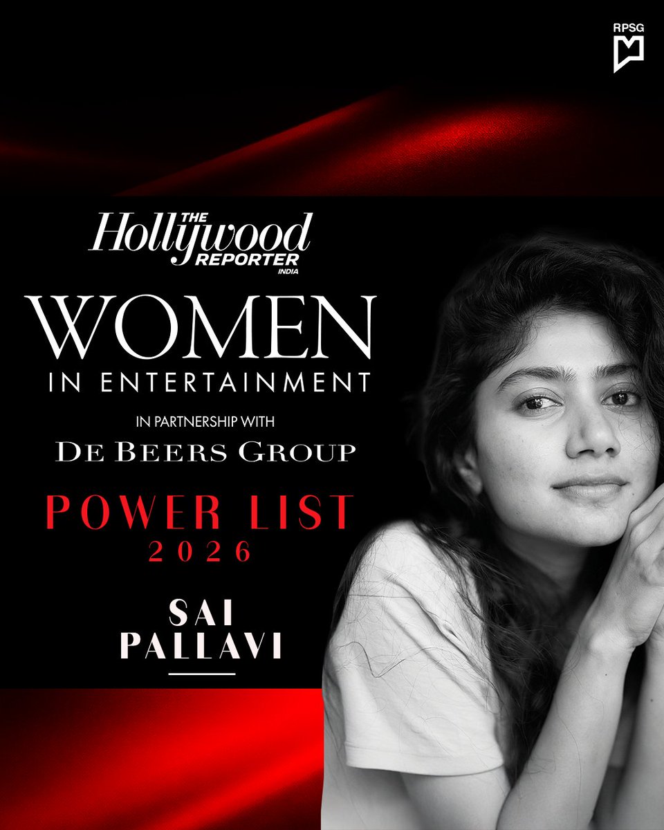 From the beloved "Malar Miss" of #Premam to acclaimed performances in #Gargi &amp; #Amaran, #SaiPallavi has established herself as one of the finest actors of her generation. She features on #THRIndia's #WomenInEntertainment Power List, 2026, in partnership with De Beers Group India.