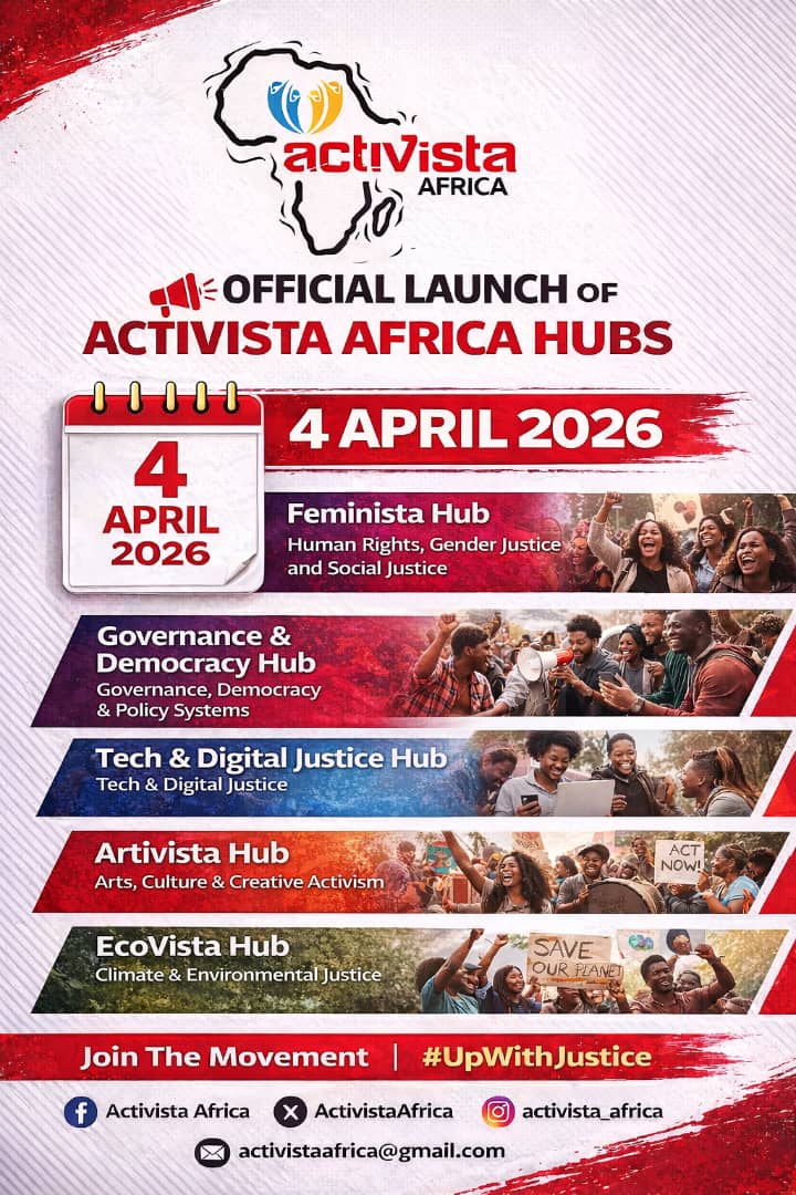 🚨 Big moment alert!
The Activista Africa Hubs are officially launching 🚀🔥
A new era of youth-driven action across Africa begins.
📅 4 April 2026
#UpWithJustice #ActivistaAfrica