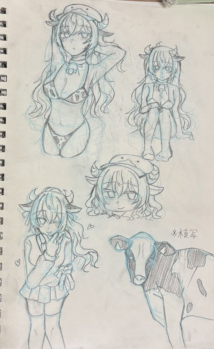 kinudouh_310's tweet photo. 青いシャー芯で描いてから黒いシャー芯で線を整えることができるということに気づいた落書き。ちぴたぱさんだよ https://t.co/Z8p9jkhqOU