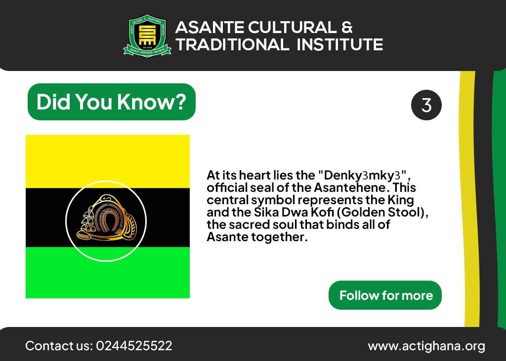 ACTI_Asante's tweet photo. Welcome to our first post !!

One Question for thought: The central seal on Slide 4 is the Denkyɛmkyɛ. In Asante Tradition what is the symbolism of the "Denkyɛmkyɛ?"

Drop your view on the "Denkyɛmkyɛ" below! 👇
#Asanteman #ACTI https://t.co/twRntdzvNG