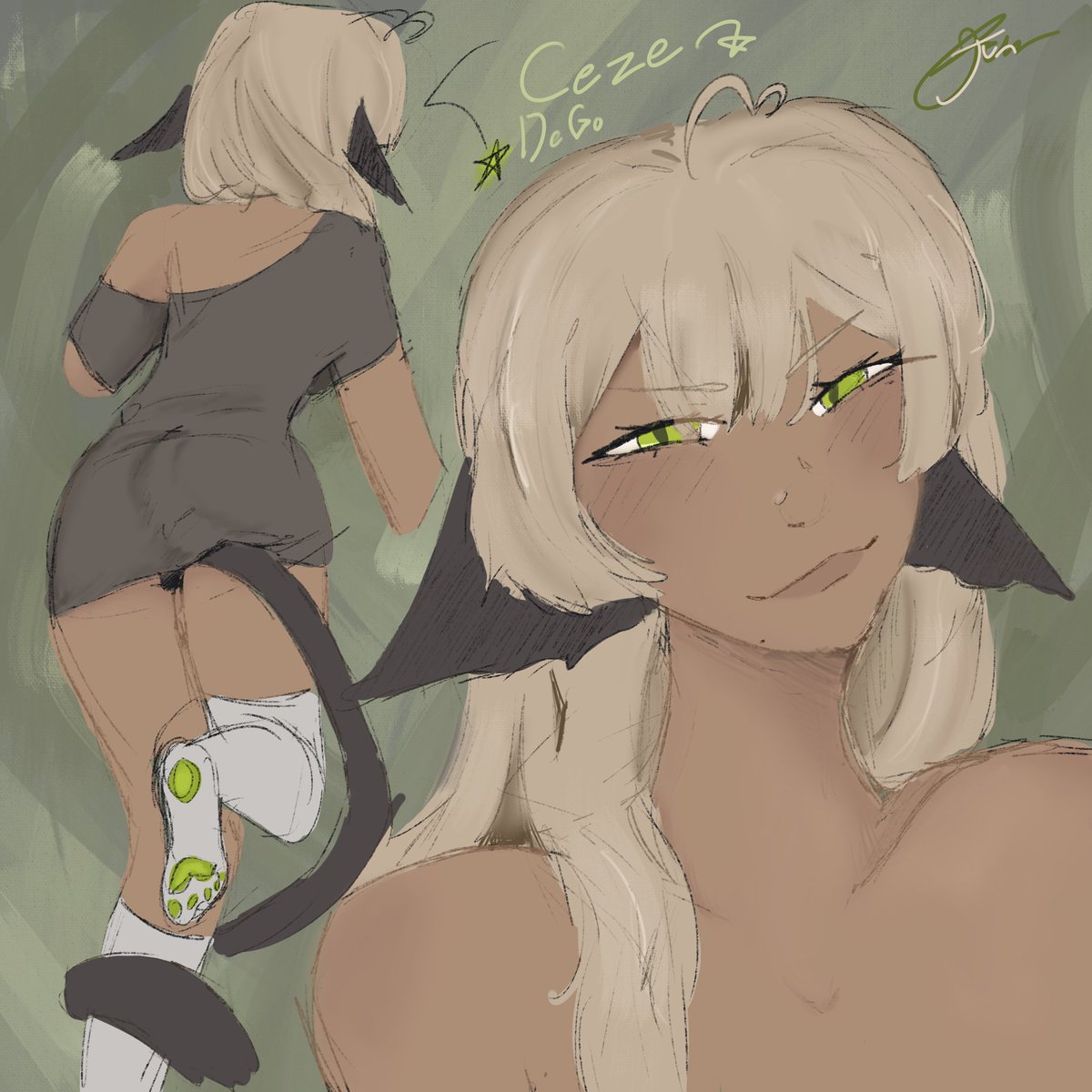Junimo_imo's tweet photo. smug catgirl pt2 https://t.co/RWC7FqhfPb