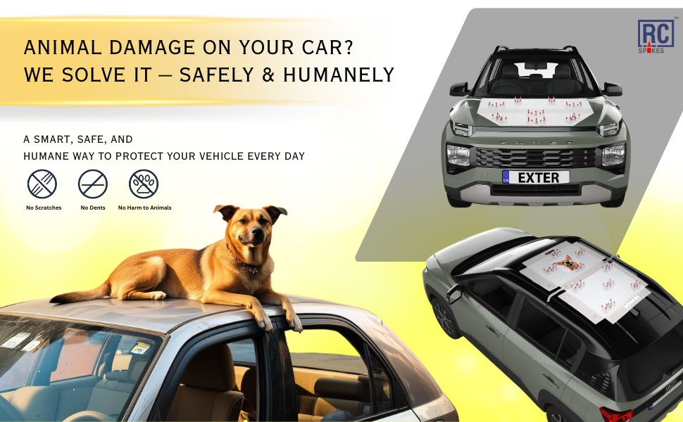 RCnetting's tweet photo. 🔥 INNOVATIVE &amp; GOV PATENT GRANTED CAR PROTECTION SPIKES _ Safe Guard your Car with Think About Animals ..✨🚘  
PP Corrugated Box with Built-In Spikes for Bonnet &amp; Roof.

Choose your Car Safety, Choose Innovation, Choose Us. 🎯 https://t.co/nGTlREsqkr