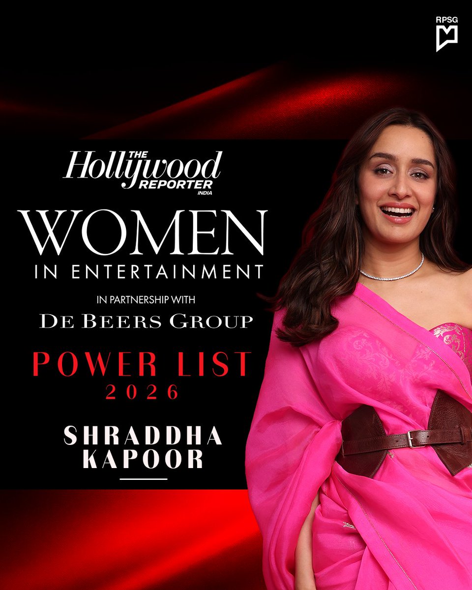 #ShraddhaKapoor has never shied away from diverse roles. Grounded yet ambitious, Kapoor combines commercial success with critical credibility.

She features on #THRIndia's #WomenInEntertainment Power List, 2026, in partnership with De Beers Group India.