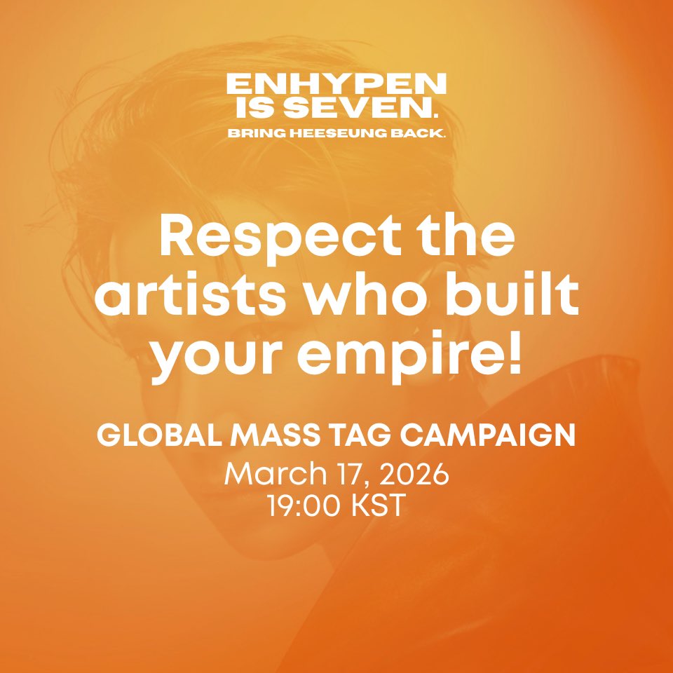 The7thMovement's tweet photo. ✊ Ready for today’s wave!

RESPECT THE ARTISTS WHO BUILT YOUR EMPIRE!

BE:LIFT has made it painfully clear: ENHYPEN is being pushed beyond limits, forced into comeback after comeback, tour after tour, as if their lives and artistry are nothing but machines for profit. This is not management, this is capitalism at its rawest, blatant hypocrisy to their conglomerate's slogan: "we believe in music."

Music cannot thrive when the artists themselves are suffocated, controlled, and blocked from growth.  

Members of ENHYPEN have long achieved solo partnerships, proving their talent, influence, and creativity. Yet, these successes were not handed down by the company. These brands had to reach out, negotiate, and fight for collaboration. And what does BE:LIFT do? They interfere, terminate contracts, and claim ENHYPEN is "too busy", reducing the artists' ambitions to excuses for corporate control.

The human cost of this overwork is undeniable. Members have fallen ill, expressed their distraught with their tight schedules, yet schedules continue, rehearsals proceed, and tours go on. Health is treated as an inconvenience at best, exhaustion romanticized as dedication, and warning signs are ignored.

ENHYPEN are human beings. They are not machines for endless content and profit. Every cancelled rest, every sick day pushed through, every physically taxing performance without recovery is a mark of an agency that values revenue over life.

Remember: ENHYPEN did not emerge from privilege. They came from a survival show where competing, performing, and surviving under extreme pressure. They know what it means to fight for their place, to resist being controlled, to persevere when the systems are stacked against them. This history makes exploitation by BE:LIFT all the more insulting, and it makes their resilience and resistance a threat to corporate control.

Creative freedom is not a privilege, it is a right. ENHYPEN should have the liberty to pursue solo growth, partnerships, and self-expression without compromising the integrity of the team. Being seven is not a restriction, it is the foundation of their artistry. By restricting their creativity, blocking their opportunities, or exhausting them for profit is a violation of their humanity and artistry.

Our message is clear: BE:LIFT LAB has built their empire on ENHYPEN. And the company cannot continue to exploit, control, and mismanage the very artists who made them powerful.

ENHYPEN are humans, not products. Artists, not assets. Their identity as artists demands freedom and respect. Every restriction, every halted opportunity, every tight schedule is a reminder that BE:LIFT prioritizes greed over life, authority over expression, and machinery over musicianship.