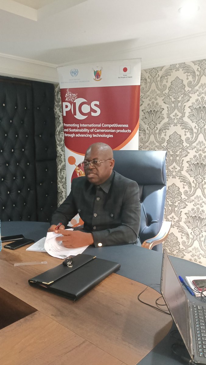PICSCAMEROON's tweet photo. The 3rd session of the PICS-Cameroon/UNIDO Project Monitoring Committee is currently underway in Mbankomo, Central Region of Cameroon. The session is chaired by Mr. Bassia Bassia, Technical Advisor No. 1 at the Ministry of Agriculture and Rural Development (MINADER). https://t.co/RBcSrS22h7