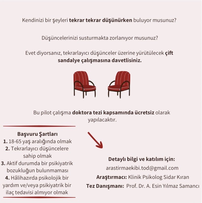 krnsdrr's tweet photo. Merhabalar 🌸

Doktora tezimin pilot çalışması için katılımcılara ihtiyacım var. Elden ele paylaşsak ne güzel olur. 🙏🏻

https://t.co/JWR9XT0eJL https://t.co/xvKssW5o0G