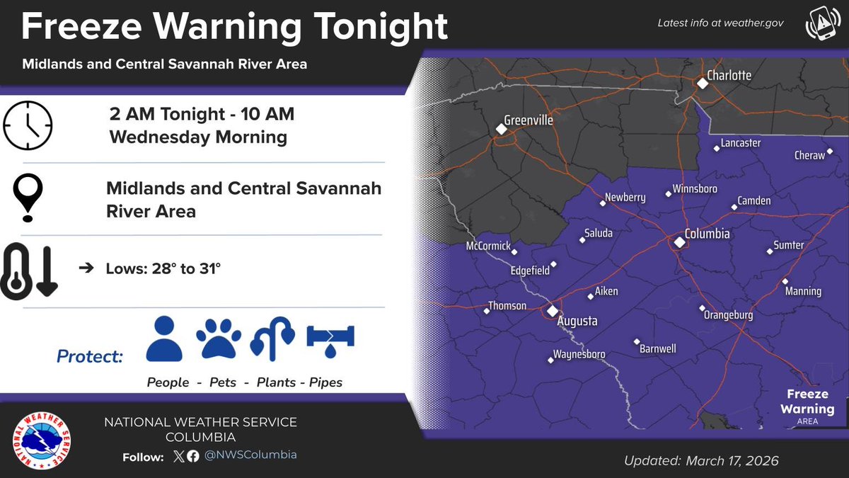 NWS Columbia tweet media