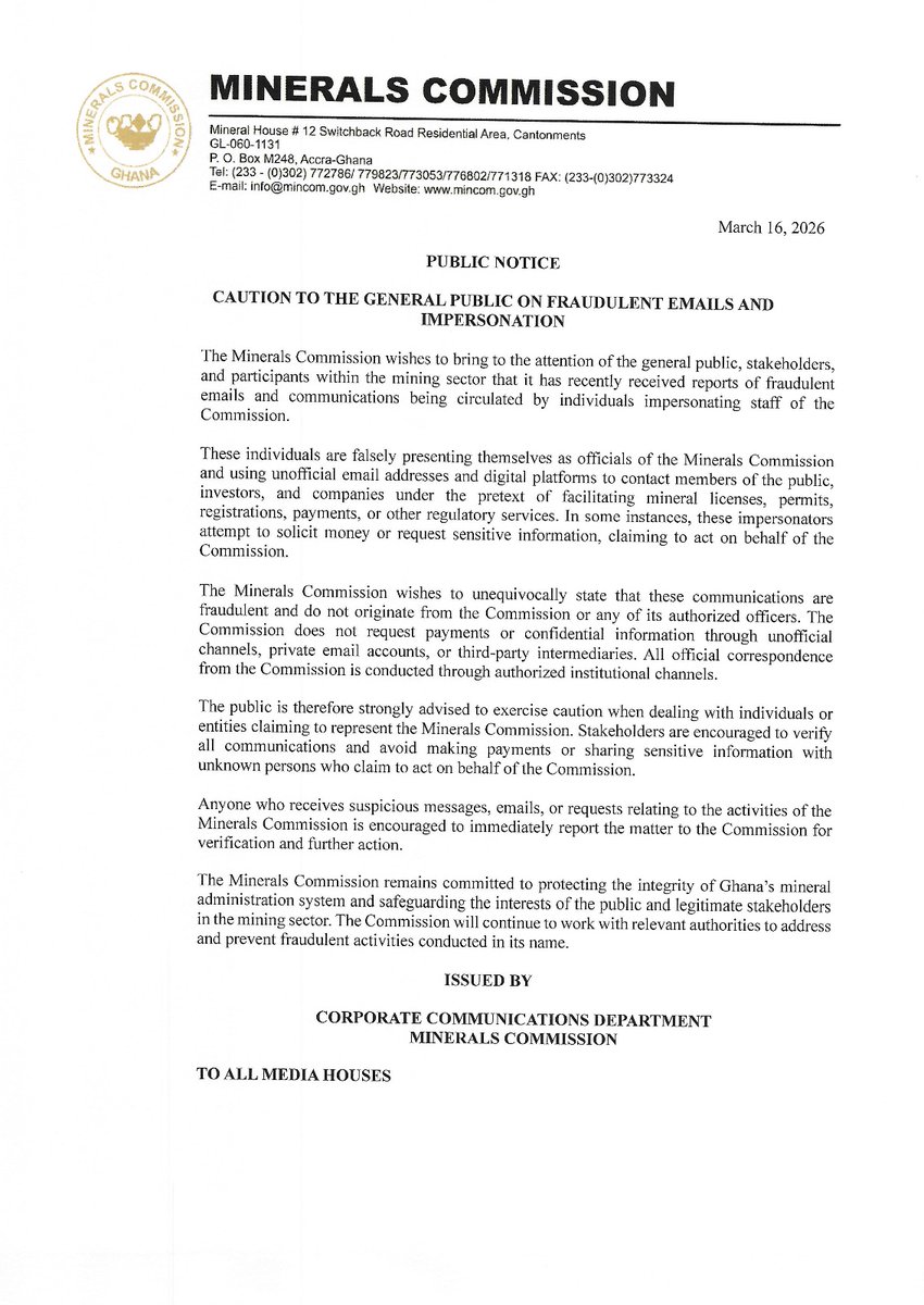 Minerals Commission Ghana tweet media