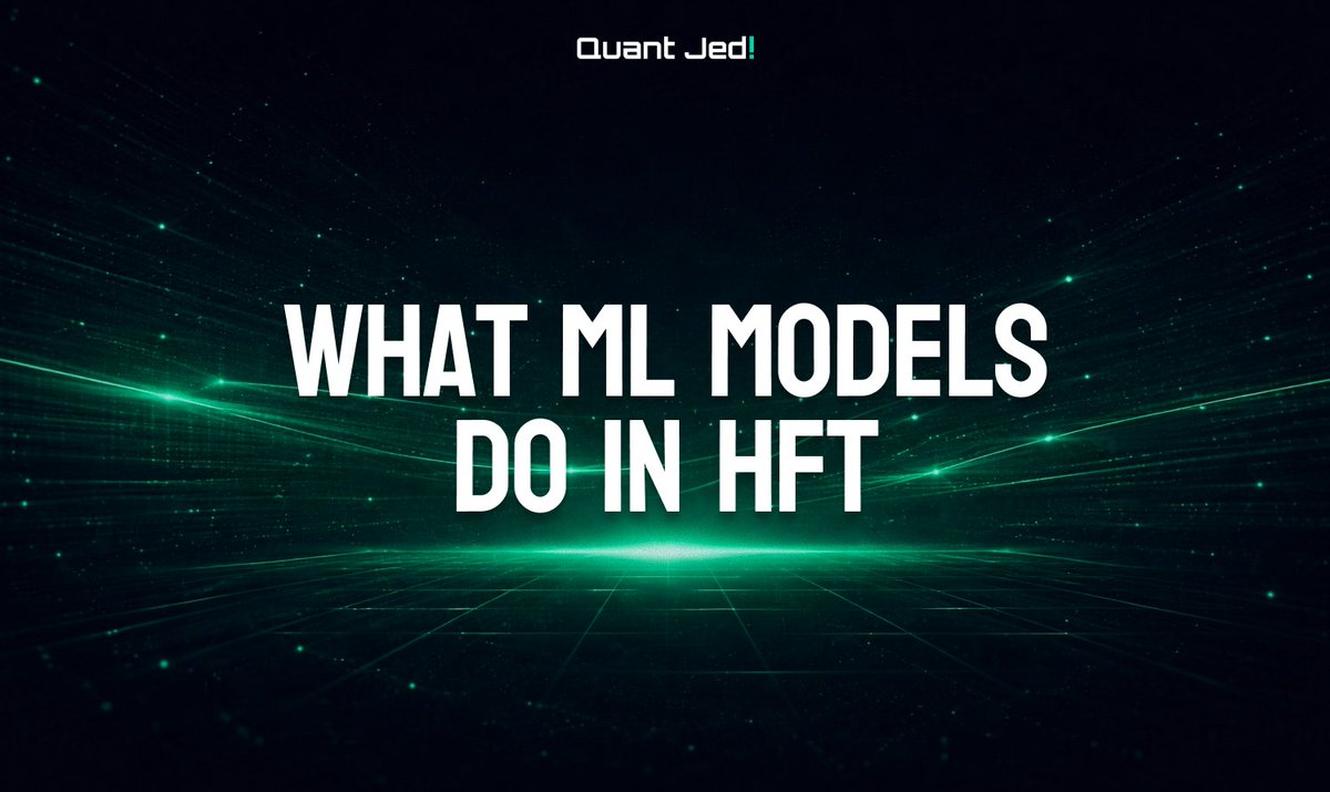 quant_jedi's tweet photo. ML in #HFT is used for practical microstructure tasks:

1. Short-term price movement probability

Estimate the probability of a mid-price uptick or micro-impulse to decide whether to stay passive in queue or cross the spread. https://t.co/PCtRGVEuvZ