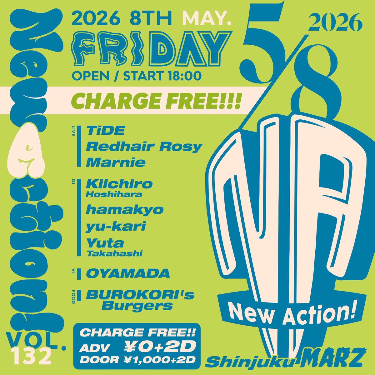 New Action!➡️次回開催 5.8 新宿MARZ tweet media