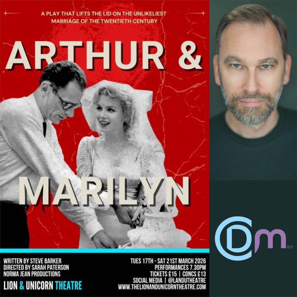 Break a leg to client MARCUS CHURCHILL (<a href="/M_Churchill24/">Marcus Churchill</a>) who opens today as Arthur Miller in Arthur &amp; Marilyn at The Lion &amp; Unicorn Theatre, Kentish Town. The play runs until 21 March.