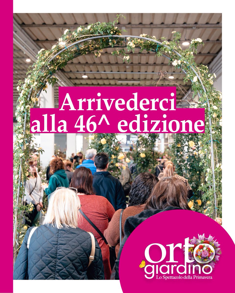 Cala il sipario su Ortogiardino 2026💐 

Grazie agli espositori per aver portato idee, colori e creatività. 
Grazie ai visitatori per gli occhi curiosi e i sorrisi. 

Grazie ai partecipanti del Festival dei Giardini per i progetti realizzati. 

Arrivederci al 2027!
