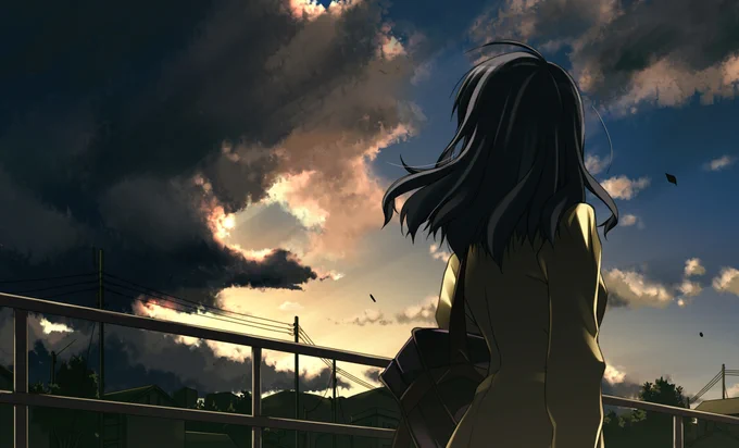 こうした柵・雲・逆光とかスキーなので稀によく組み合わせるんですよね_(:3」∠)_