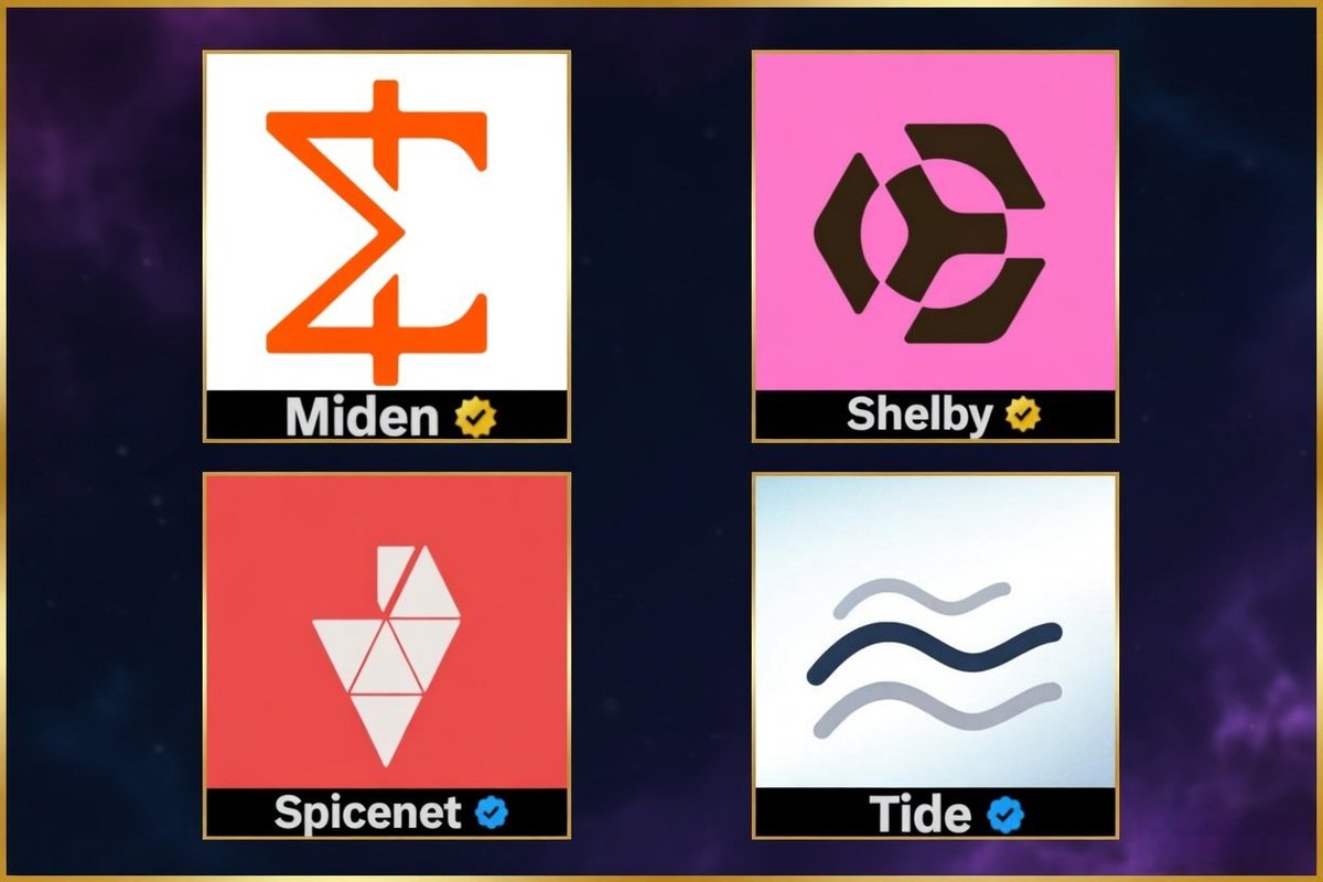 Testnet projects you should not ignore right now:

1. Miden
2. Shelby
3. Spicenet
4. Tide

Don’t fade these.