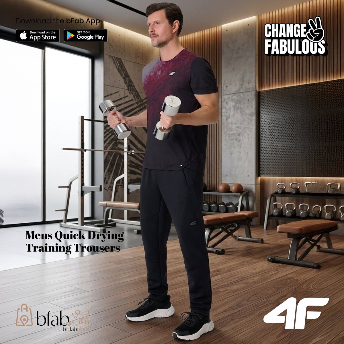 Bfabqa's tweet image. Men's training trousers that keep up with your pace 4FDry technology

🛍️ Shop now: bfab.com
📲 Download the bFab App on the App Store or Google Play (link in bio)

Visit our Store 🏬
1. Landmark Mall l 📞40085271
2. Place Vendome l 📞40085272

#4F #BFAB #ShopNow