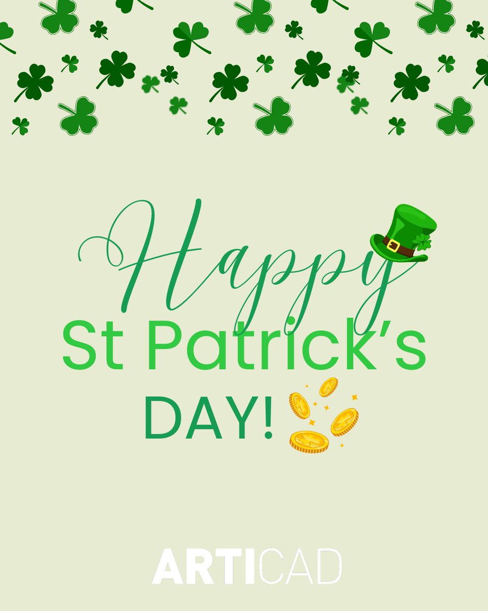 ArtiCADDesign's tweet photo. Happy St Patrick's Day from the ArtiCAD team! 🍻🍀
#kbb #articad #kbbsoftware https://t.co/FfMt4ExsEu