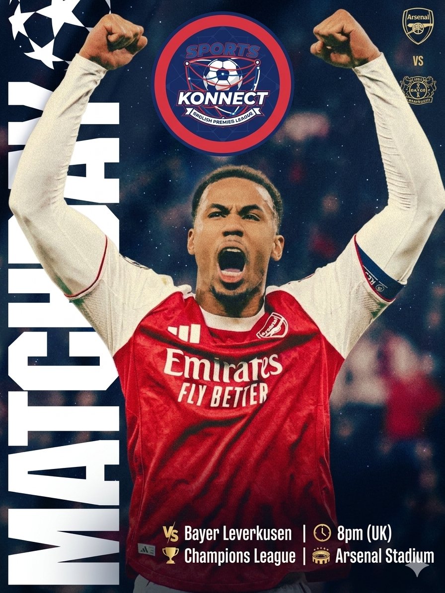 𝗠𝗔𝗧𝗖𝗛𝘿𝘼𝙔 ⚪️
Everything to play for in North London #UCL tonight.

Quarter-Finals! 👊
🆚 Bayer Leverkusen
🕗 8pm (UK)
🏆 Champions League
🏟️ Arsenal Stadium

Let’s keep the European dream alive. COYG! 🔴⚪️
#ARSB04 #Arsenal #ChampionsLeague #UCL #Matchday