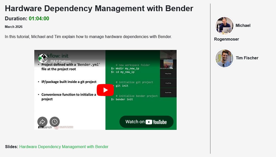 PULP Platform tweet media