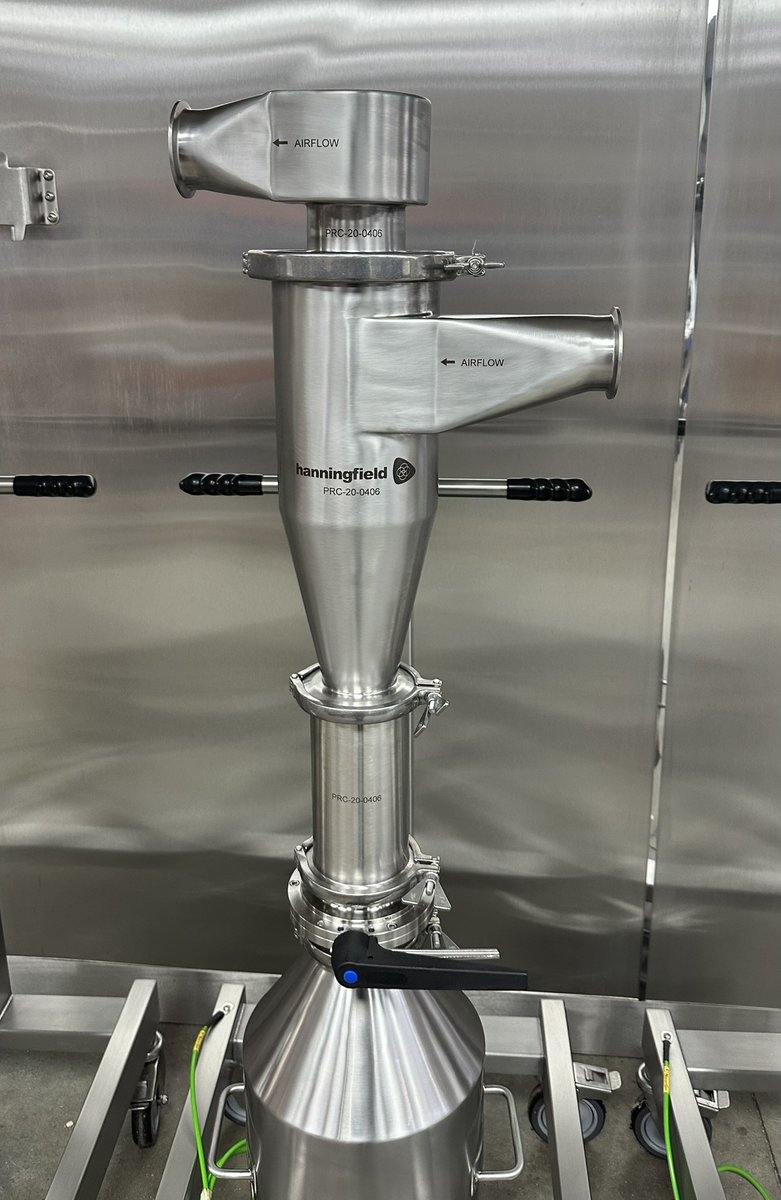 hanningfield_uk's tweet photo. More cyclones ready to go! ✈📦

Our cyclones can be retrofitted to existing process set ups to recover up to 99.9% of lost powder before it hits the dust extraction system.

Get more info: https://t.co/Si0tgrjzhv

#PowderProcessing #PowderRecovery #PharmaManufacturing https://t.co/R0tmTkpVGT