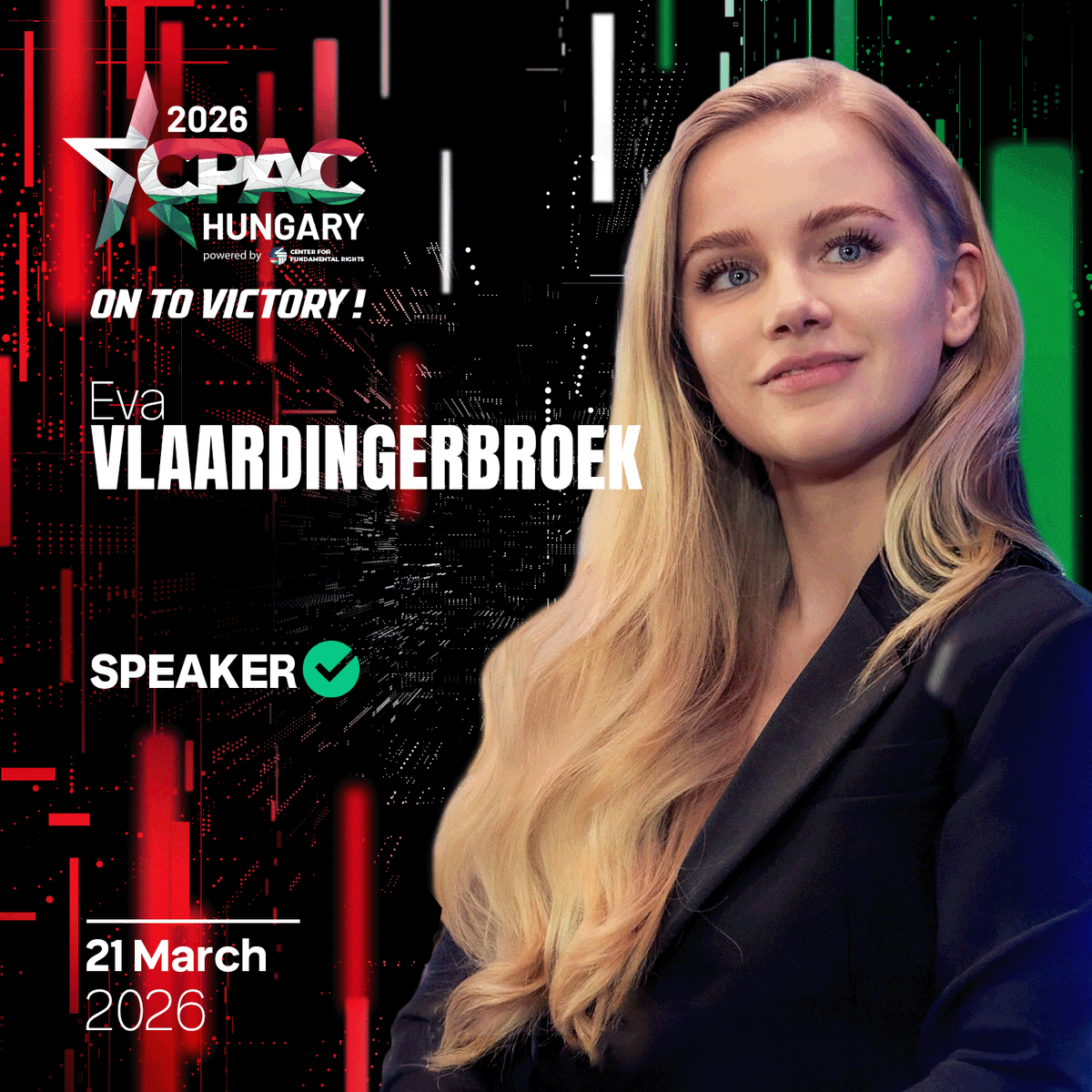 🤝🏻 The Hungarian right can always count on her, and she can always count on them!

🇳🇱 Eva Vlaardingerbroek, a Dutch political commentator and #CPACHungary veteran, is someone we can always count on for her strong opinions and commitment to common sense, whether the topic is war,