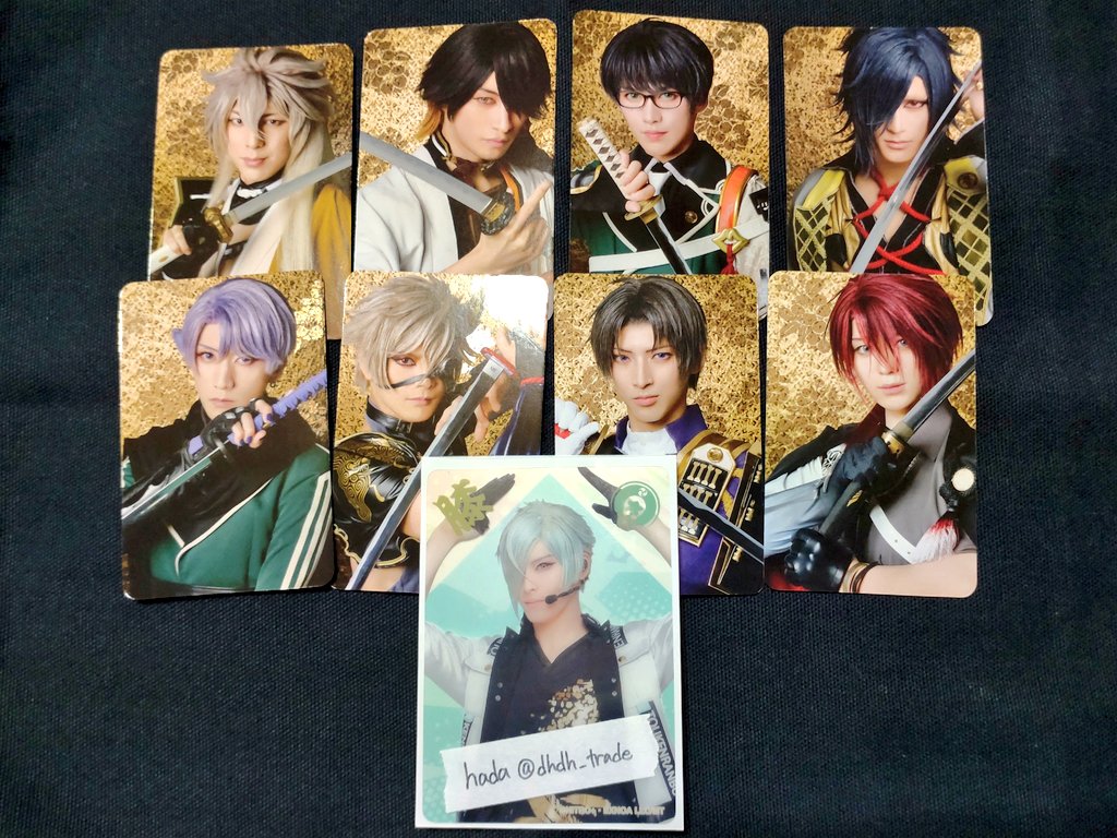 dhdh_trade's tweet photo. 【交換】ミュージカル刀剣乱舞 刀ミュ 博覧会 ふぉとカード　刀ミュ 目出度歌誉花舞十周年祝賀祭

譲▷小狐丸 長曽祢 篭手切 大典太
　　五月雨 鬼丸 長谷部 後家

求▷髭切 膝丸 水心子 清麿 大慶

条件画像2枚目に記載しております
検索からでもお気軽にお声掛けください。 https://t.co/LnHKjplIc0