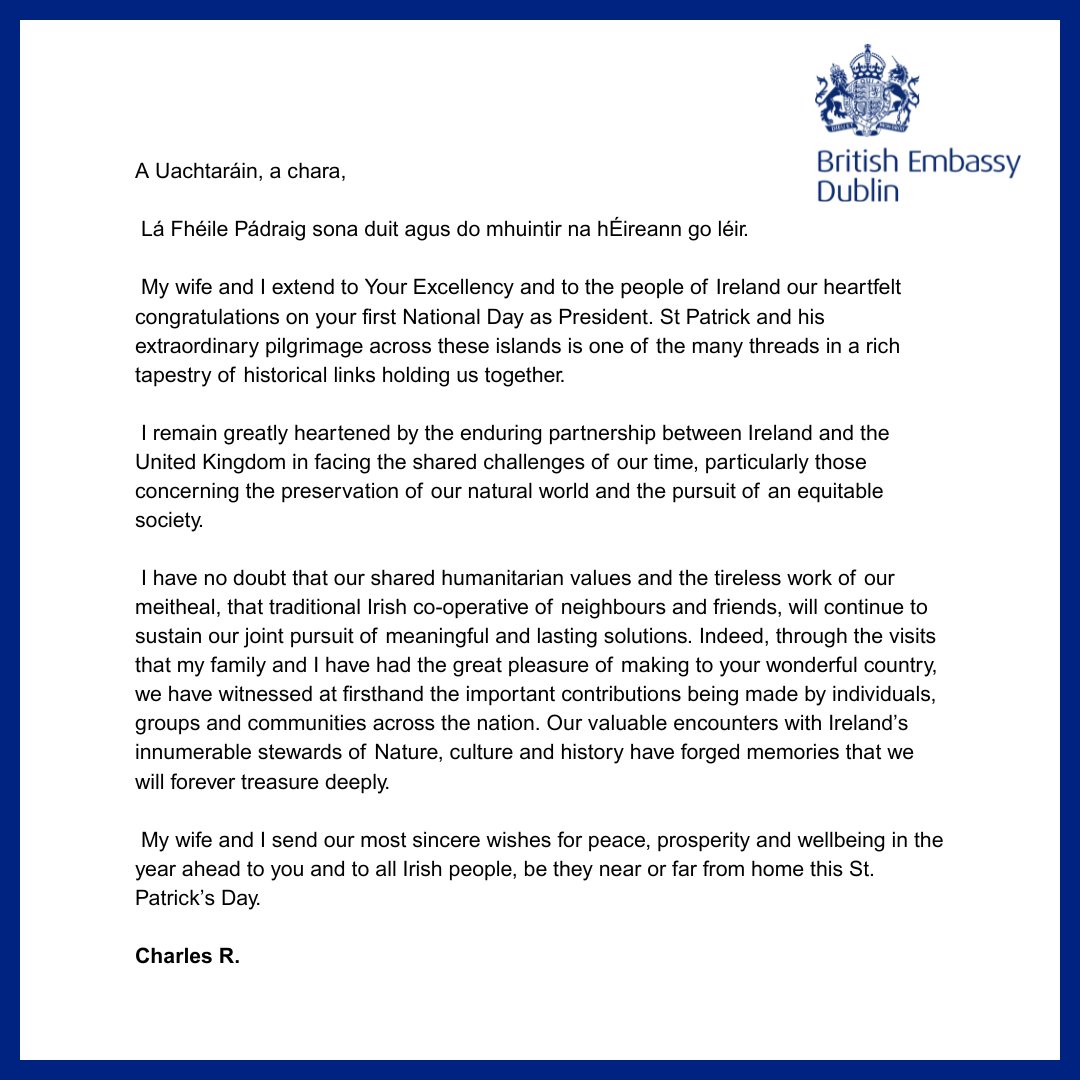 British Embassy Dublin tweet media