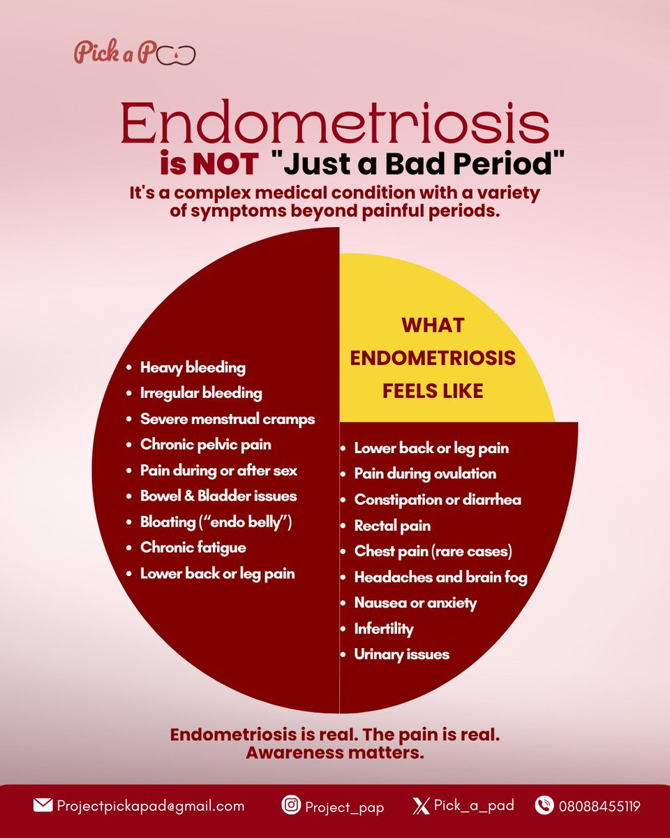 pick_a_pad's tweet photo. Familiarizing yourself with the symptoms and stages of endometriosis is a step towards empathy and spreading awareness!!
#EndometriosisAwarenessMonth #Pickapad #chronicillness https://t.co/W6mJuqxm0t