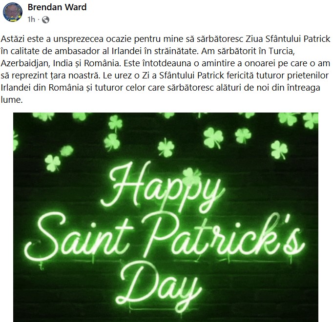 Irish Embassy Romania tweet media