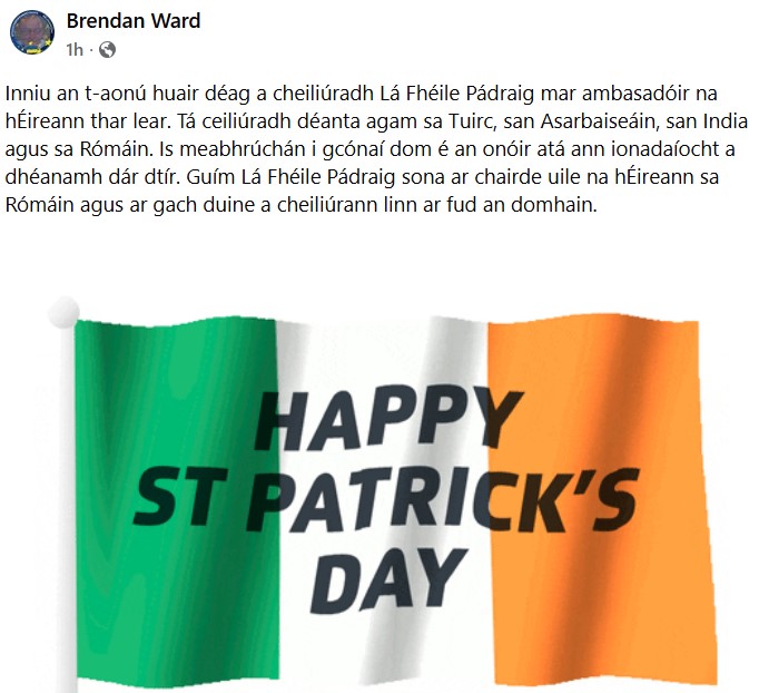 Irish Embassy Romania tweet media