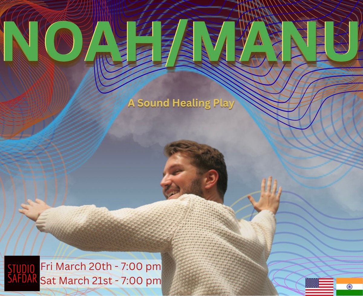 <March 20 and 21, Fri and Sat; 7:00 pm>
Noah/Manu - A sound healing play

English. 60 mins.

For tickets,
in.bookmyshow.com/plays/noah-man…