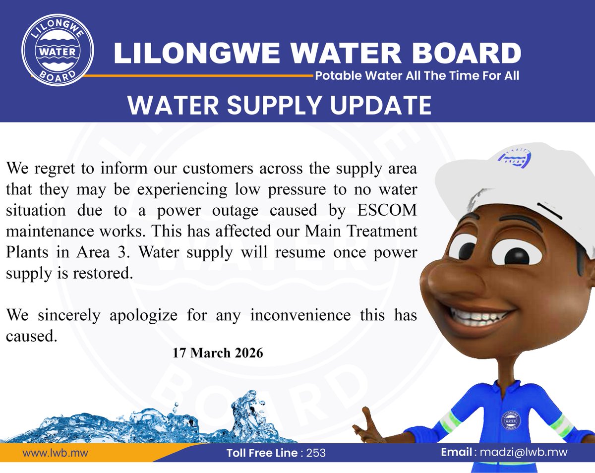 Lilongwe Water Board tweet media