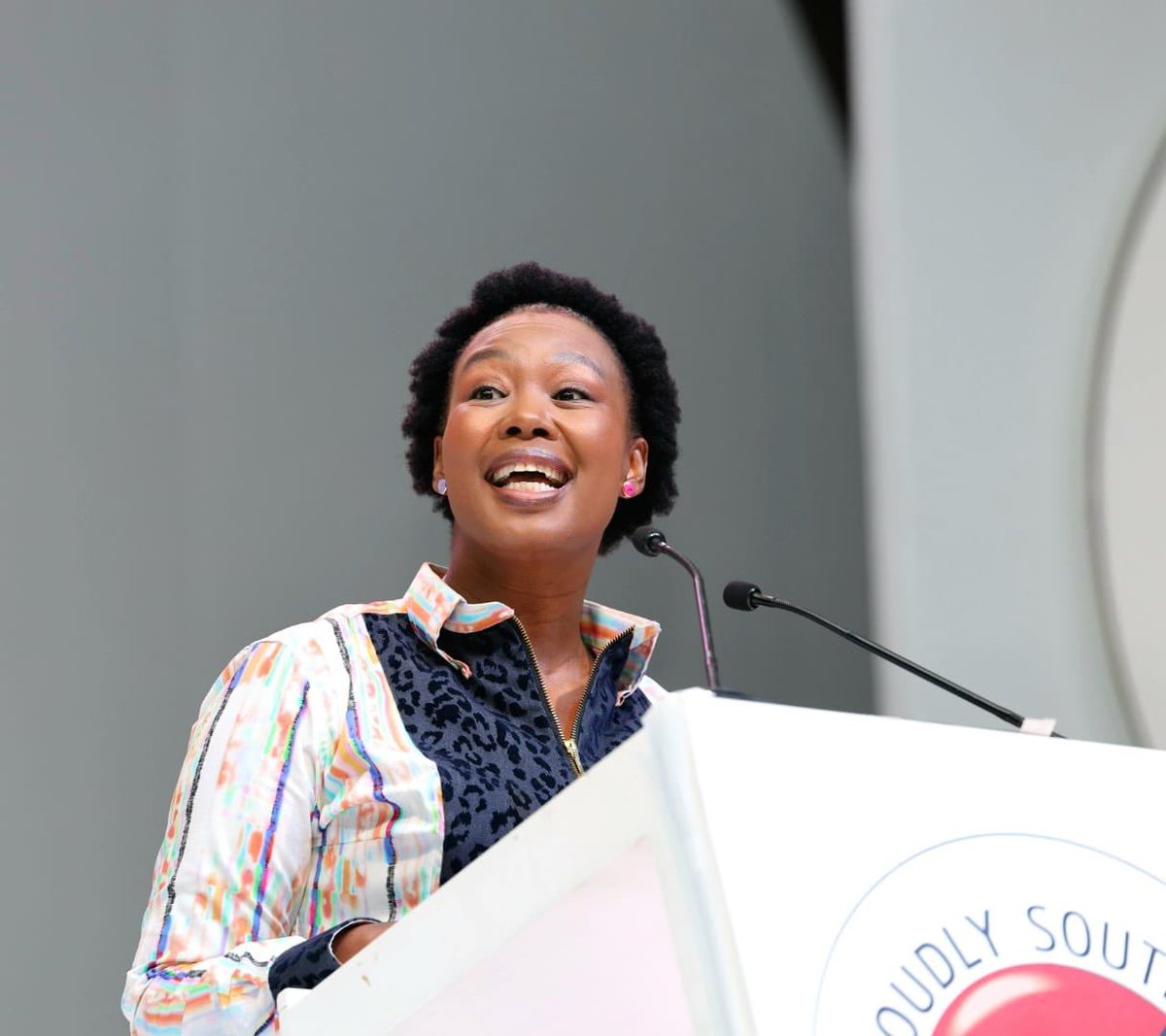Stellarated's tweet photo. At my keynote address, I emphasised that when we buy local, we support jobs, strengthen families, and invest in South Africa’s future.

MSMEs remain central to our economy, driving growth and employment.

#DSBDatWork #LovedHereMadeHere https://t.co/d4zxWHgOvU