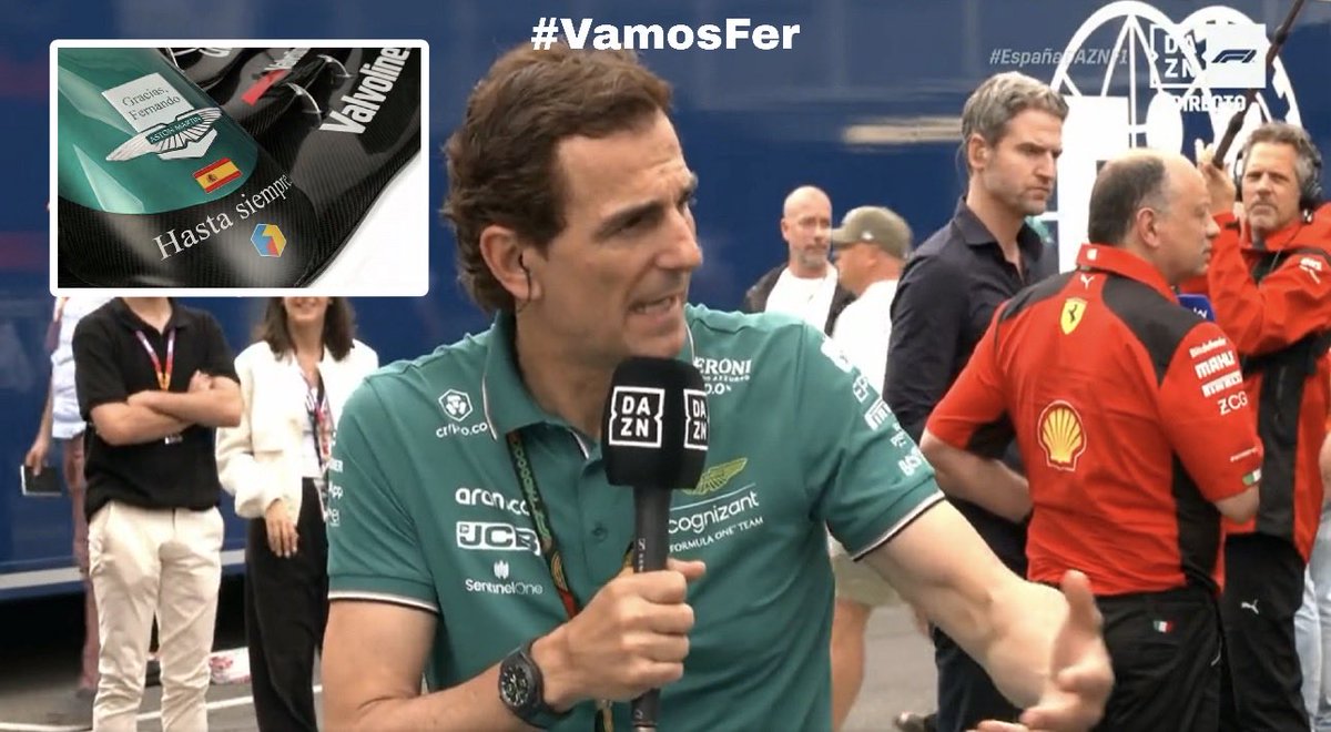 Lobato: “Pedro, estamos algo PLOF tras el accidente de Fernando en la 130R. ¿Puedes decir algo?”

DLR: “Antonio, estamos aquí en SUZUKA, JAPAN. (le entra la risa)… Fernando está bien en el hospital (horas después LA PALMA) y todo va SOBRE RUEDAS. ¿Alba bien? ¿Qué edad tiene? 🤣”
