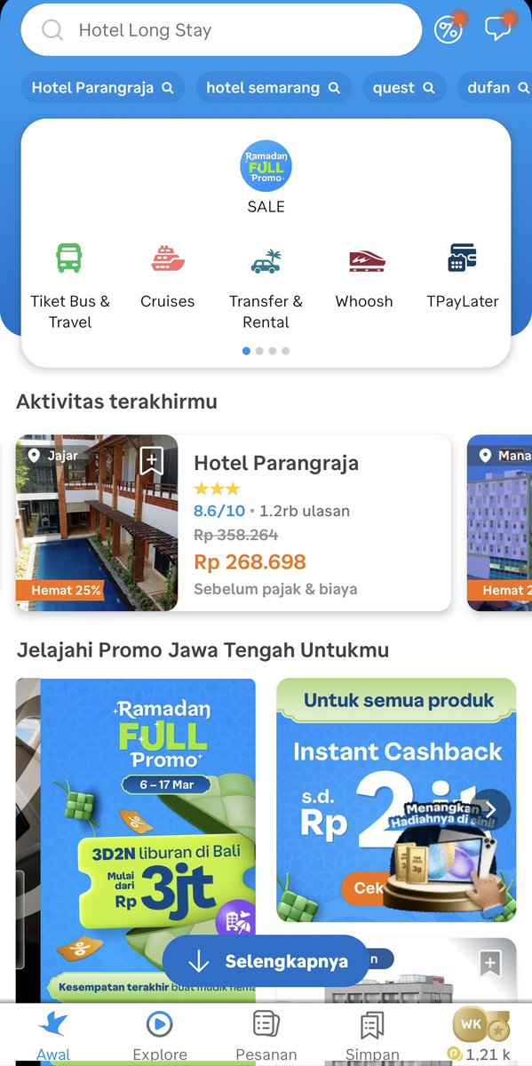 wikunuwan's tweet photo. Min @traveloka ini gmn?kok menu pesawat, hotel dll kok ga ada ya?pdhal uda versi terbaru dan sinyal 5G..pakai 2 device sama aja kayak gtu https://t.co/QGB0u07WGf