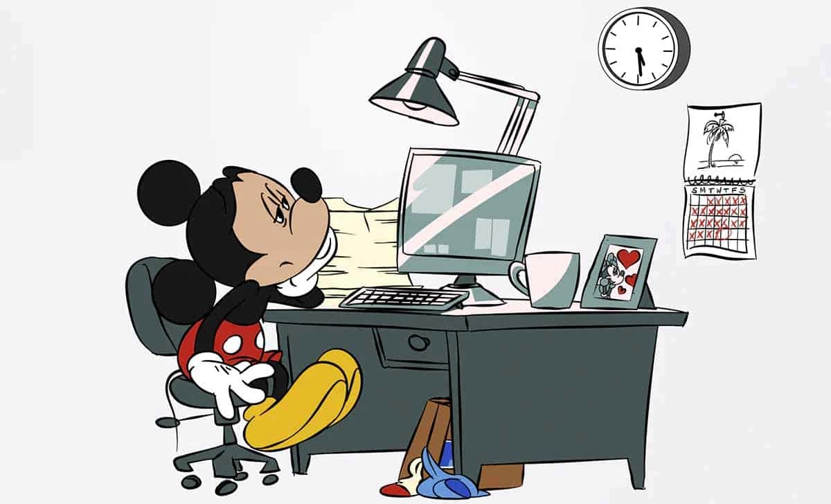 censa1's tweet photo. ¡DESPACHOS DE CINE!
Más que aburrido, Mickey parece estar mirando el calendario pensando en cuándo llegarán sus próximas vacaciones... Casi como nosotros, ¡¡a pocos días de la Semana Santa!! https://t.co/G4evU0a4ct
