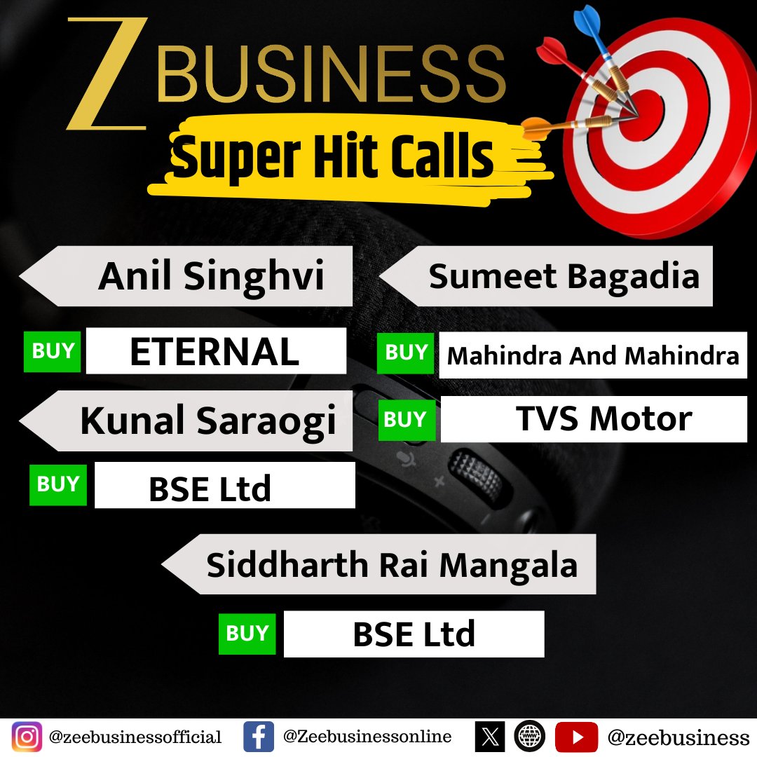 ZeeBusiness's tweet image. #ZeeBusiness के आज के #Superhitcalls