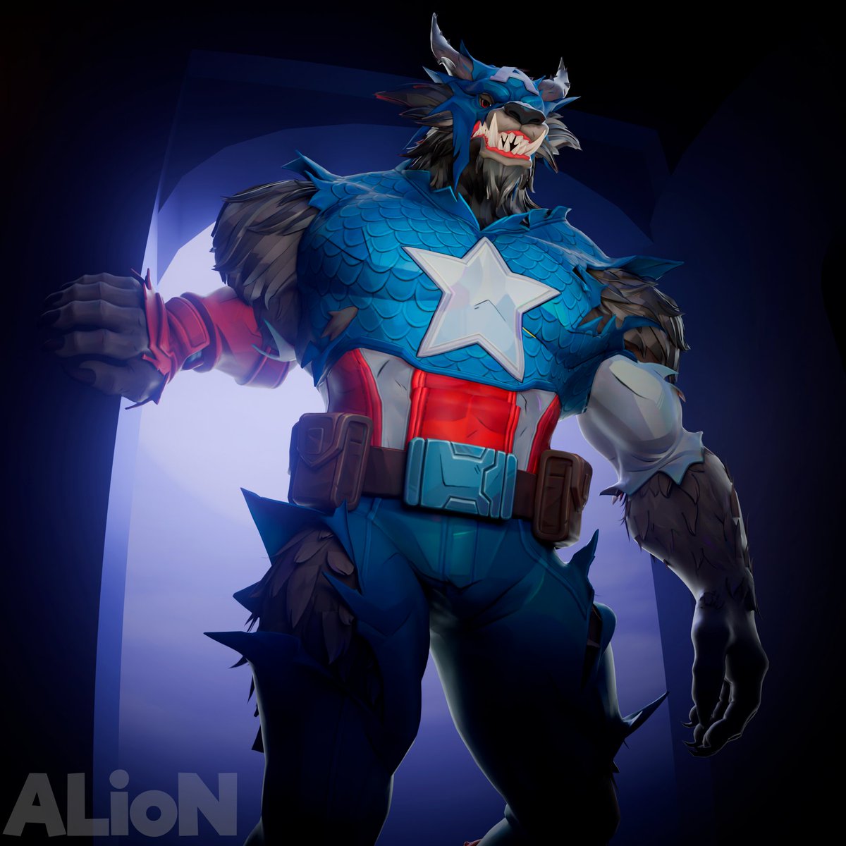 _ALioNYuS_'s tweet photo. Aaaah, help, the werewolf is going to kill me!
#furry #furryart #capwolf #marvelrivals #furryartwork https://t.co/n1oPxwKaBd