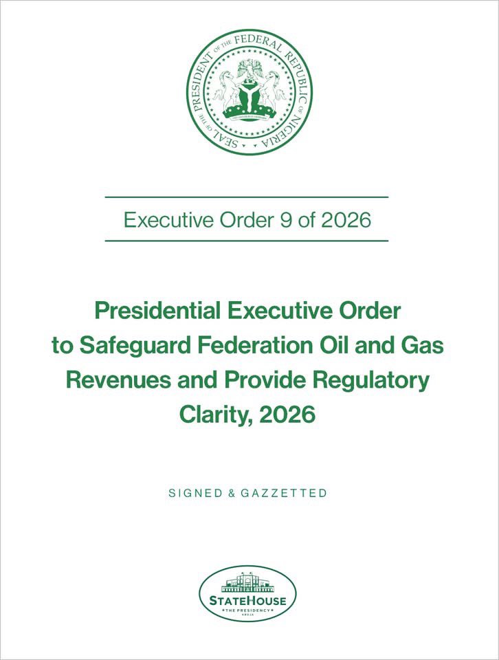 AdazeKalu's tweet photo. The importance of Executive Order 09 Signed February 13, 2026, by President Bola Tinubu, mandates the direct remittance of oil and gas revenues—including royalties, taxes, and profit oil—into the Federation Account. It removes the 30% management fee and 30% Frontier Exploration. https://t.co/vmQ9z5jkCZ