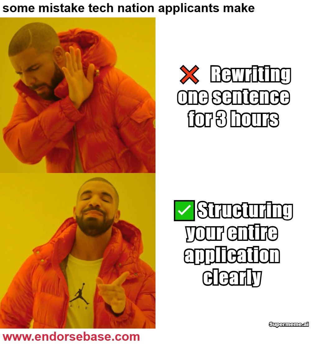 endorsebase's tweet photo. Common mistakes Tech Nation applicants make? 🤔
❌ Poorly structured evidence
 ❌ Weak recommendation letters
 ❌ Misaligned criteria
Don’t let avoidable errors cost you.

 EndorseBase helps you structure it right.

#TechNation #GlobalTalent https://t.co/f2LiRkz3bb