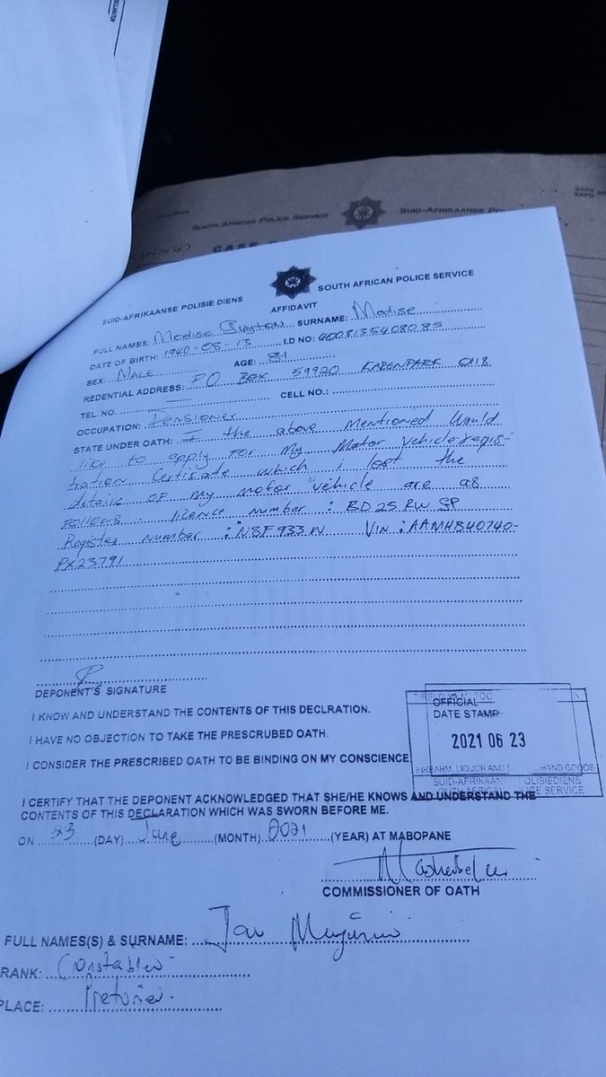 mmodiba10's tweet photo. JUSTICE UNDER THREAT: ALLEGED CORRUPT POLICE OFFICIALS AND THE DELIBERATE COVER-UP OF THE MICHEAL BHEKUMUZI SANDLANA FRAUD CASE
Serious questions have emerged about alleged interference by senior police officers (Brigadier Cronje and Sergent Tshivhadekano from National Investigation Unit) in a fraud case involving Fraud, Bribery and Murder accused Bhekumuzi Sandlana after investigating officers (IOs) had their docket removed under what they describe as false pretences, obstruction, and possible protection of suspects. According to official Estate records, court documents and criminal dockets Pretoria Central Cas 450/02/2022 and Alberton CAS 264/07/2023, shocking details have emerged in these cases.
The allegations point to a fraudulent Smart ID created after the death of Mr MG Modise which was also confirmed by Home Affairs in terms of Section 212 statement.
This fake ID was allegedly used to unlawfully transfer two buses belonging to the Modise estate into a company owned solely by Sandlana (Ntate O Lerato Pty Ltd): CP 80 GF GP and BD 25 RW GP, where the obtaining of duplicate RC1 was done in Mabopane Licensing department by Mr JM Mogale , changing of ownership done in Pretoria Central Licensing department by Mr JR Mashaba and the scraping of 1 bus done in Themba Licensing department by Mr J Baloyi .
Key allegations include:
* The late Modise never had a Smart ID, he passed on 09 February 2016, and yet a fake one was allegedly generated by Sandlana on 13 February 2017.
* An impersonator allegedly submitted an affidavit pretending to be Modise.
* Transfers were processed even though Modise was already recorded as deceased on NaTIS.
* Home Affairs, Mabopane Licensing & Tshwane Licensing systems were allegedly used to push the fraud through.
* CIPC records reportedly show Sandlana as the sole director of the company that received the buses.
This aligns with a broader pattern of identity related fraud allegations: Sandlana is currently on trial in Pretoria Central for allegedly faking the death certificate of his estranged wife.
His spokesperson also facing bribery allegations has publicly claimed that police “will never” take a statement from him, raising questions about interference and protection.
This case is bigger than two buses.
It’s about a fraudulent identity created for a man who died in 2016, allegedly used to divert estate assets and manipulate state systems.
When a deceased person’s identity can be forged…
When estate assets can be moved using fake documents…
When police dockets can allegedly be altered…
It becomes more than a criminal case it becomes a test of our justice system’s integrity.
However, these developments are not surprising as Sandlana has shown the extent to which he can go when he bribed a High Court Judge.

The conduct of Warrant Officer Tshivhandekano, acting in concert with Brigadier Cronje, raises profound concerns of deliberate obstruction and abuse of authority. Not only did he represent to fellow investigators that the matter was investigation-ready and that arrests were imminent, but when the Alberton investigative team progressed towards that very outcome, he abruptly intervened to seize control of the docket through irregular and opaque means. This was done without the knowledge or consent of the complainant and in clear deviation from established SAPS procedures governing the lawful transfer of case dockets between units. Such actions, viewed objectively, suggest a calculated effort to derail the investigative process at a critical stage. The subsequent closure of the Pretoria Central case (CAS 450/02/2022) as “false” and “yielding no crime committed,” despite the existence of substantial prima facie evidence, reinforces a troubling inference: that the investigation was not concluded on its merits, but rather prematurely extinguished.