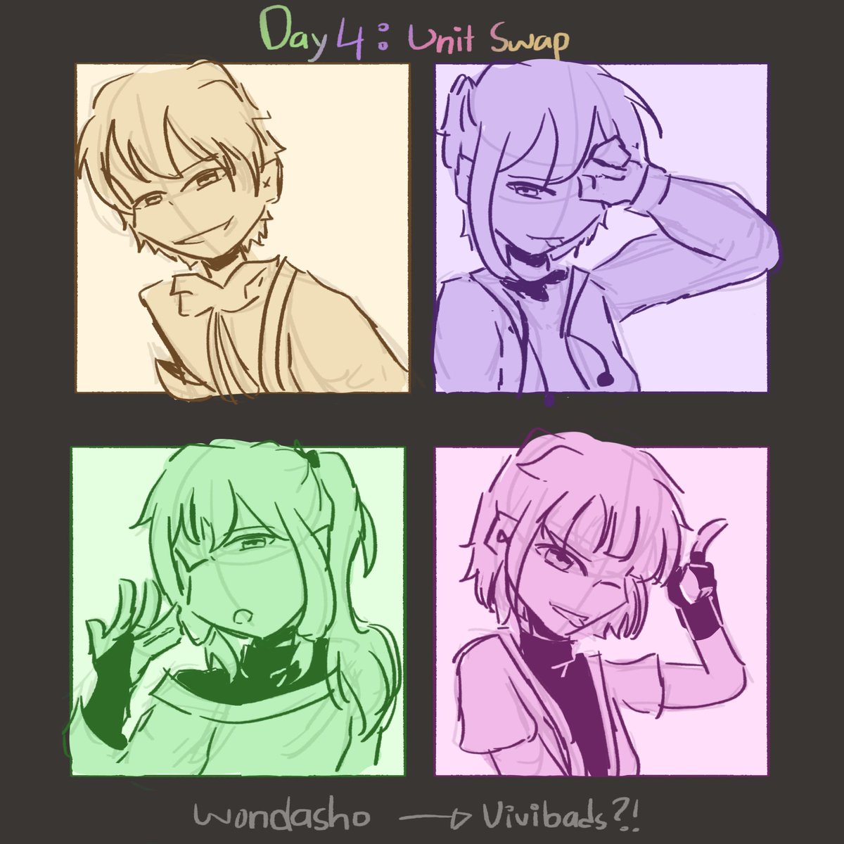 x_arinnsa's tweet photo. #PolyshoWeek2026 ★ Day 4: unit swap!!

gorillaz reference perhaps? https://t.co/TwGjNAbTMz